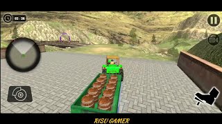 Offroad Tractor Farmer Simulat Game  Best Tractor Game 🥰  Loading amp Unloading Game  RISU GAMER [upl. by Karlyn]