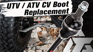 How To Replace a UTVATV CV Axle Boot [upl. by Lumbye]