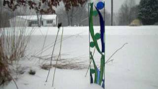 Feral Glass Garden Art in a Blizzardavi [upl. by Nalla825]