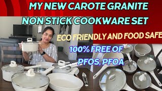 NEW CAROTE COOKER SET  GRANITE NONSTICK COOKWARE SET REVIEW  cookware nonstickcookware carote [upl. by Yhtorod]