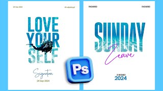 Attractive graphic designing idea in Photoshop  Social media post design in Photoshop [upl. by Ferri]