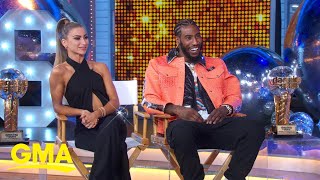 Iman Shumpert and Daniella Karagach talk historic Dancing With the Stars win l GMA [upl. by Tnafni321]