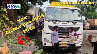 new eicher pro 6055 bs6  eicher pro 6055 review  eicher trucks  eicher gadi indian trucking vlog [upl. by Laurens586]