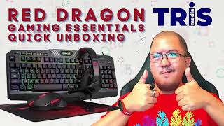 Red Dragon S101 BA 2 GAMING ESSENTIALS 4 IN 1 SET Quick Unboxing  Tris Media Unboxing [upl. by Annij]