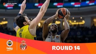 Fenerbahce Beko IstanbulAS Monaco  Round 14 Highlights  202324 Turkish Airlines EuroLeague [upl. by Ihsakat]