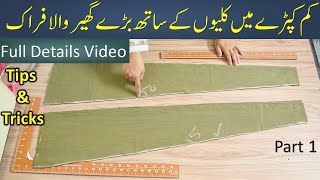 kalion wala frock cutting and stitching with tips and tricks  Winter Frock cutting kalion wala [upl. by Toby]