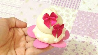 Bolo de Casamento para Barbie de Biscuit Caseiro  Artesanato Brinquedos [upl. by Nestor310]