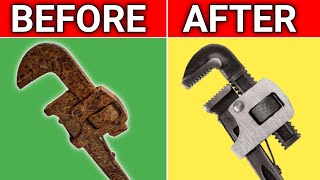 How to remove rust from metal  WD 40  Rust removal 🔥 [upl. by Leerzej]