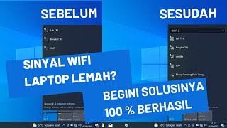 Sinyal wifi laptop lemah dan tidak stabil begini solusinya [upl. by Ymij]