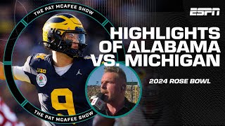 Pat McAfee Show HIGHLIGHTS from The Rose Bowl Alabama vs Michigan  ESPN College Football [upl. by Ennyletak]