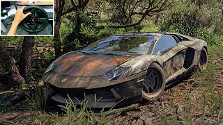 Rebuilding Lamborghini Aventador LP700 1515HP  Forza Horizon 5  Thrustmaster T300RS gameplay [upl. by Rahas631]