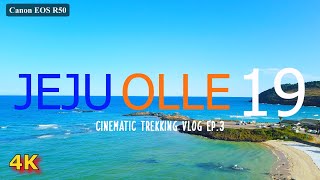 제주 올레 19코스 역방향 스케치  Jeju Olle Course 19  Cinematic Trekking vlog  Canon EOS R50 [upl. by Cudlip430]