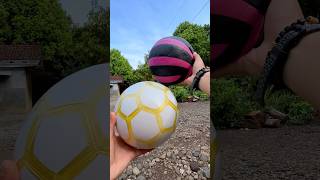 Bola plastik 2 di gabung menjadi 1 🔥 football bola futsal sepakbola bola [upl. by Arevle]