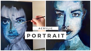 No 3  EXPRESSIONIST PORTRAIT  How to Paint a Portrait Follow Along [upl. by Saxela895]