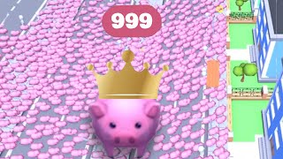 Crowd City  THE FASTER AND POWERFUL SKIN RAREST KING PIG ‹ AbooTPlays › [upl. by Aicilanna]