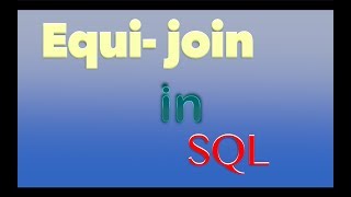 Equi join With Example  Equi Join in SQL Equi Join in DBMS Equi Join in SQL in Hindi [upl. by Layman152]