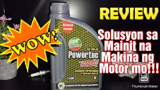 Motorcycle Engine Oil Review Pertua Powertec 15W40 [upl. by Reifel]