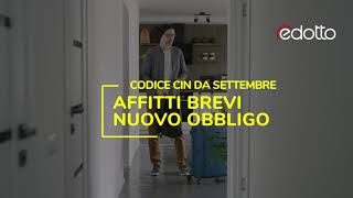 Affitti brevi obbligo del codice Cin da settembre [upl. by Oiratno221]