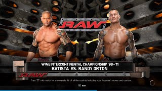 Raw  Batista vs Randy Orton  Steel Cage Match  Intercontinental Championship [upl. by Anjanette]