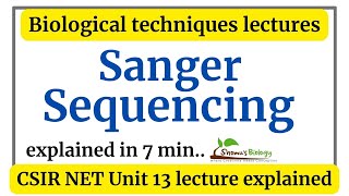 Sanger sequencing method in Hindi  Sanger sequencing animation in Hindi [upl. by Cece]