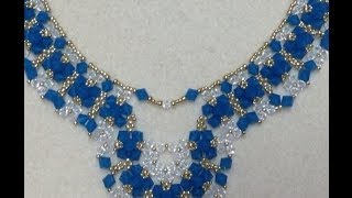 Crystal Diamonds Necklace Tutorial [upl. by Esilrac]