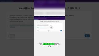 How to Restore Your Website with Updraft Plugin [upl. by Hairu]