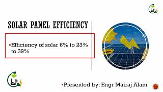 Solar Panels Efficiency 6 to 23 to 39  Fill Factor in solar panels  FF Factor [upl. by Kristo]