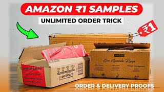 Amazon 1 rupee sale 😍  Amazon sample rs 1  Free sample products today  Amazon sample mania 2024 [upl. by Lyrradal]