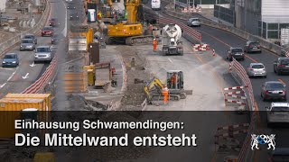 Einhausung Schwamendingen Die Mittelwand entsteht [upl. by Keyek]