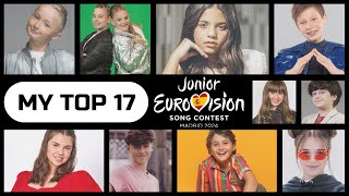 TOP 17  Junior Eurovision 2024  Updated [upl. by Turpin364]