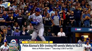 Pete Alonsos 9th inning HR sends Mets to NLDS [upl. by Barbey]