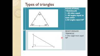 4 2 GRADE 11 EUCLIDEAN GEOMETRY TYPES OF TRIANGLES AND SOLVING ANGLES IN TRIANGLE [upl. by Avalsorim]