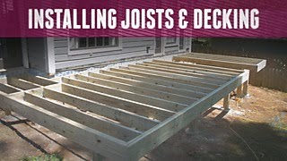 Installing Joists and Decking  DIY Network [upl. by Tarrant62]