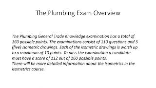 Plumbing Exam Overview 88 [upl. by Ahsekyt]