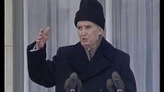 Discurs complet Ceausescu 21 decembrie 1989 Murim mai bine in lupta cu glorie deplina decat sclavi [upl. by Syned]