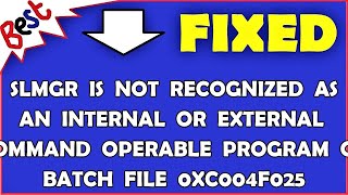 slmgr is not recognized as an internal or external command operable program or batch file 0xc004f02 [upl. by Ahsimot]