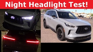 2025 Infiniti QX60 Headlight Test and Night Drive [upl. by Savior]