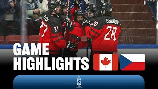 Highlights Canada vs Czechia  2024 U18MensWorlds [upl. by Sirtimid]