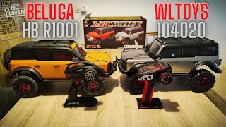 110 SCALE CRAWLER BRONCO WLTOYS 104020 UNBOXING DIFERENCIAS Y COMPARATIVA BRONCO HB R1001 BELUGA [upl. by Baker804]