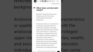 What does aristocratic mean [upl. by Verlie]