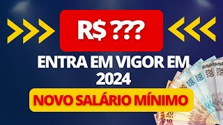 ATENÇÃO SALÁRIO MÍNIMO 2024 QUAL O NOVO VALOR E QUANDO COMEÇA A SER PAGO PELO GOVERNO [upl. by Otrebire]