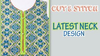 Front Neck Design For Kameez Cutting And Stitching [upl. by Pedaias]