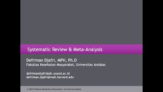 Systematic Review amp MetaAnalysis S2 Epidemiologi [upl. by Maurer]