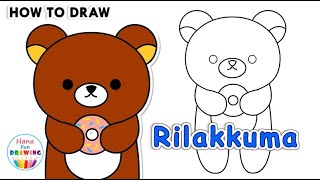 How to Draw Rilakkuma  Easy Drawing Tutorial  Draw with me [upl. by Enitnemelc]