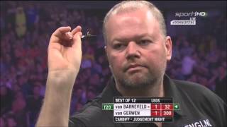 Michael Van Gerwen vs Raymond van Barneveld Judgement Night 9th Week Premier League Darts 2016 [upl. by Ylrebnik]