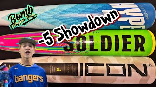 5 Showdown  Soldier Tank  Rawlings Icon  Easton Arctic Flame  Hottest USSSA bat [upl. by Rett]