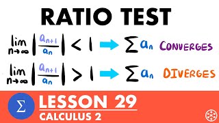 Ratio Test  Calculus 2 Lesson 29  JK Math [upl. by Engedi686]