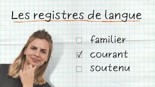 Les registres de langue [upl. by Ahsiekin]