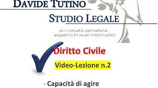 Diritto Civile  Video lezione n2 Capacità di agire e diritti della personalità [upl. by Ongineb719]