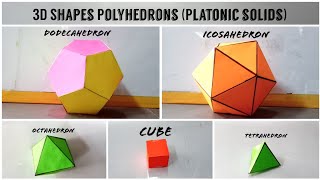 3D platonic shapes। Polyhedrons celestial maths model [upl. by Lotsirhc]